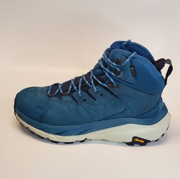 New HOKA Kaha 2 GTX Waterproof Hiking Boots Vibram Sole Teal Blue Women Size 7B - Picture 2 of 11